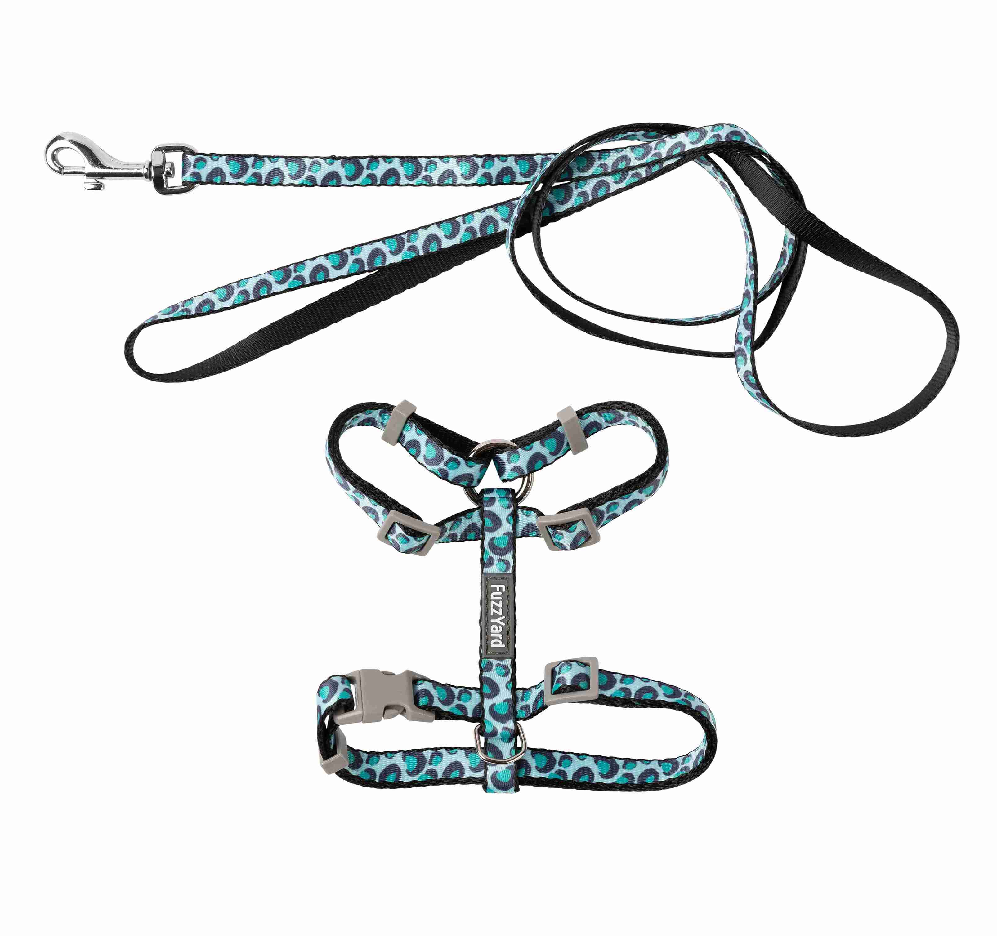 Fuzzyard Cat Walking Set - Wild One (aqua)