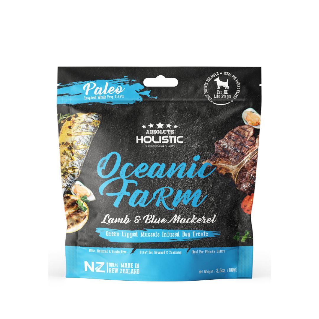 Absolute Holistic Air Dried 100g Dog Treat Oceanic Farm