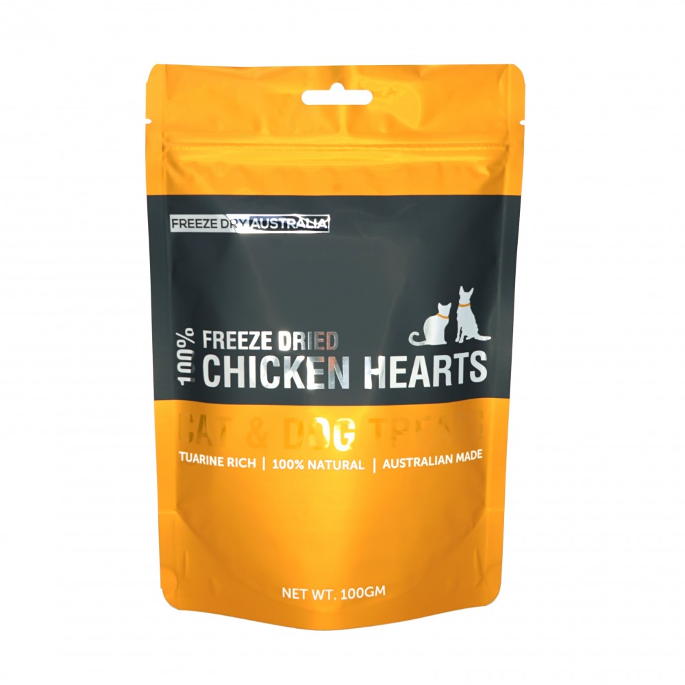 Freeze Dry Australia 100g Chicken Hearts Freeze Dried Dog & Cat Treats