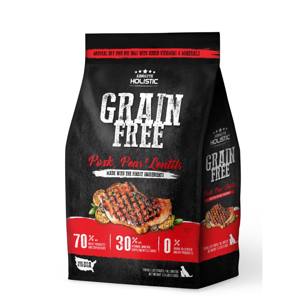 Absolute Holistic Dog 1.5kg Grain Free Pork & Peas Dry Dog Food