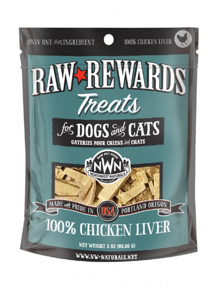 (exp: 21 Aug 2025) Northwest Naturals Raw Rewards Chicken Liver Freeze Dried Dog & Cat Treats 3oz