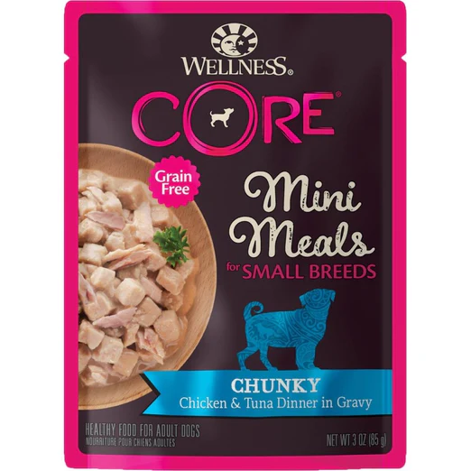 Wellness Core Small Breed Mini Meals - Chunky Chicken & Tuna Wet Dog Food 85g