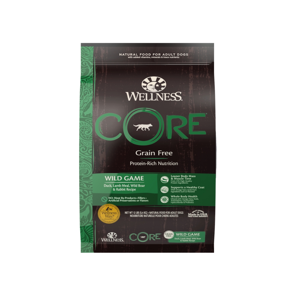 (exp: 30 Sep 2025) Wellness Core Dog 5.4kg (12lb) Wild Game Grain Free Dry Dog Food