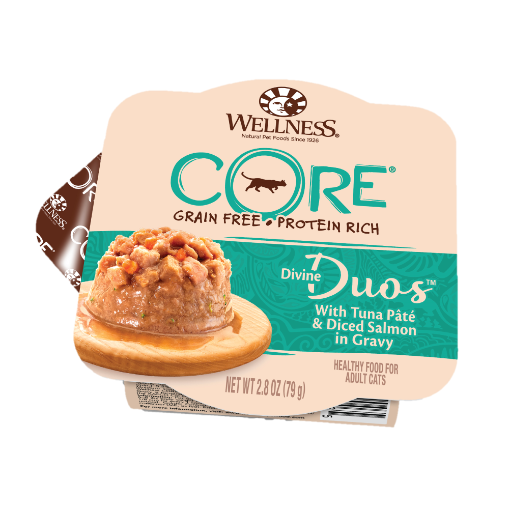 Wellness Core Cat 79g Divine Duos Tuna Pate & Diced Salmon Wet Cat Food