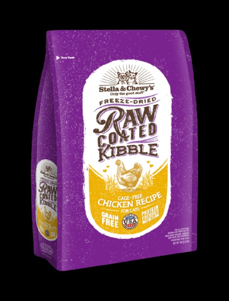 Stella & Chewy's Cat Raw Coated Cat Kibble 5kg (10lb) Chicken Dry Cat Food