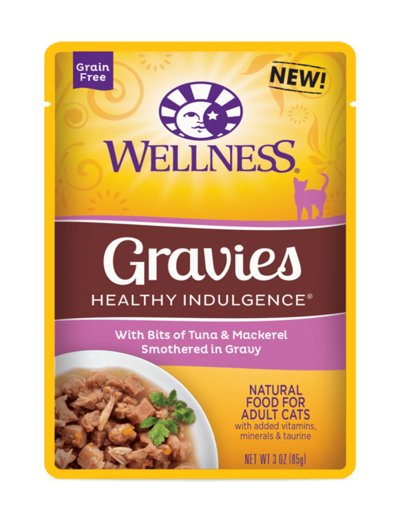 Wellness Cat 85g Healthy Indulgence Gravies Tuna & Mackerel Wet Cat Food