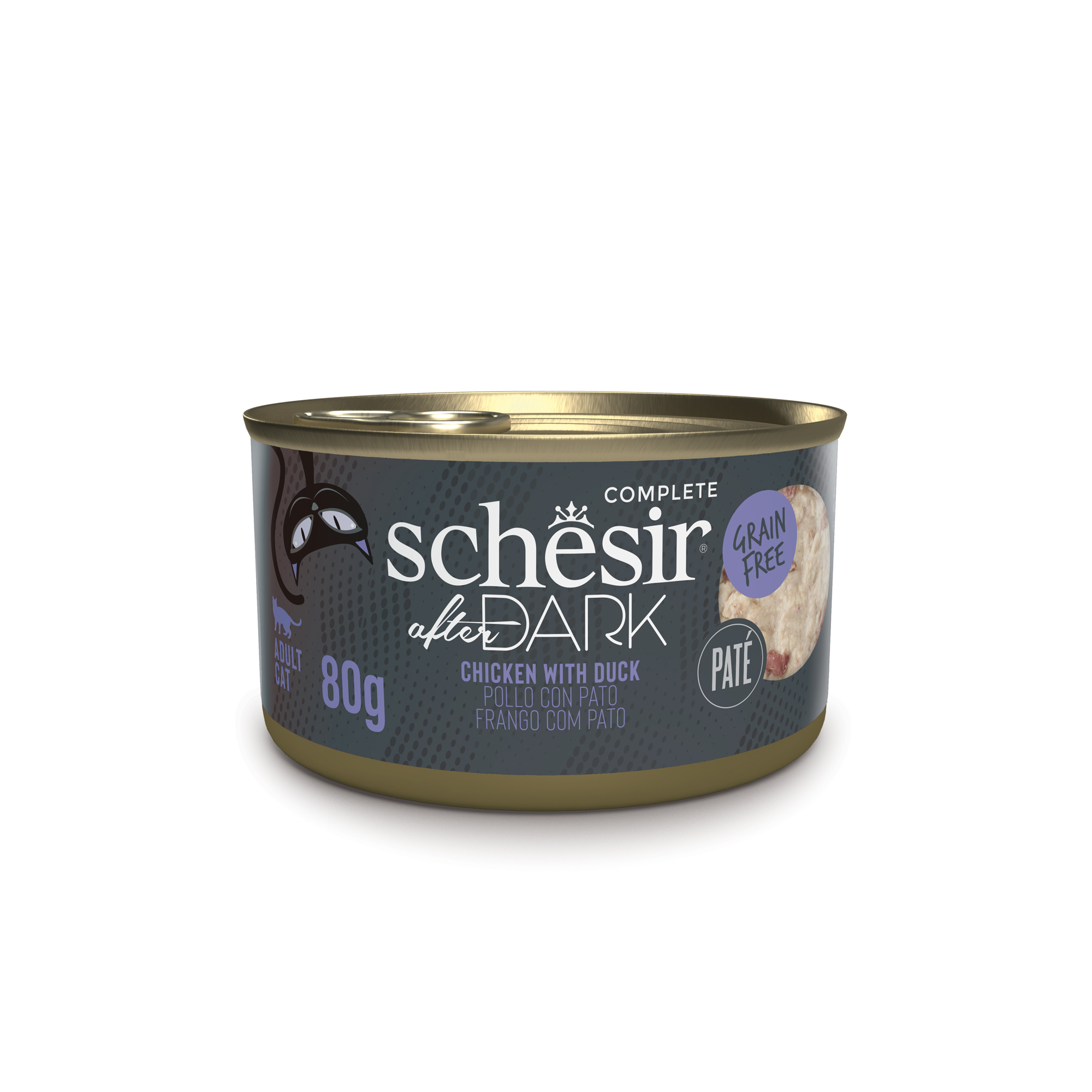 Schesir Cat 80g After Dark Pate Chicken With Duck Wet Cat Food