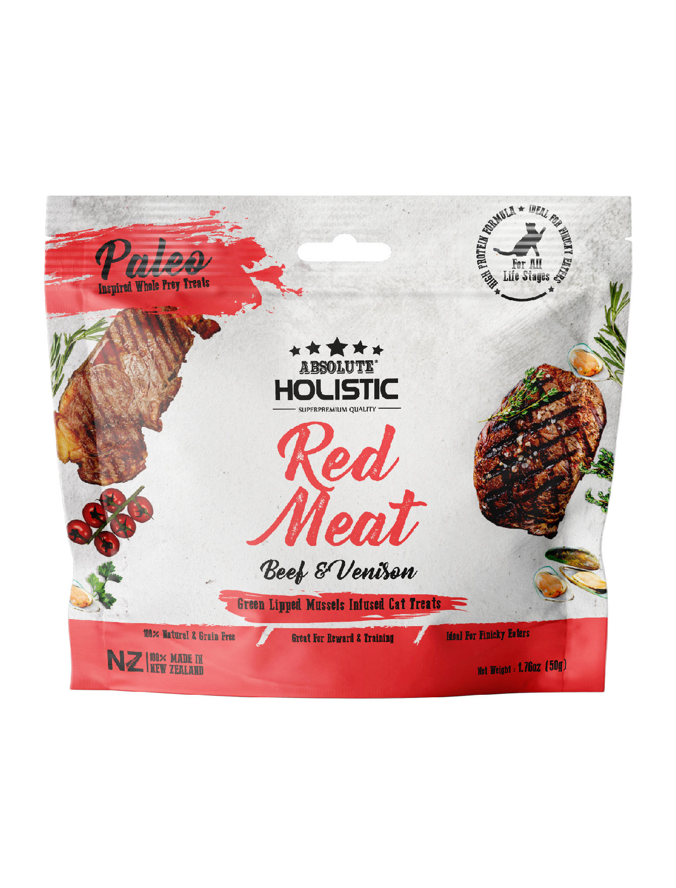 Absolute Holistic Air Dried Red Meat Cat Treats 50g