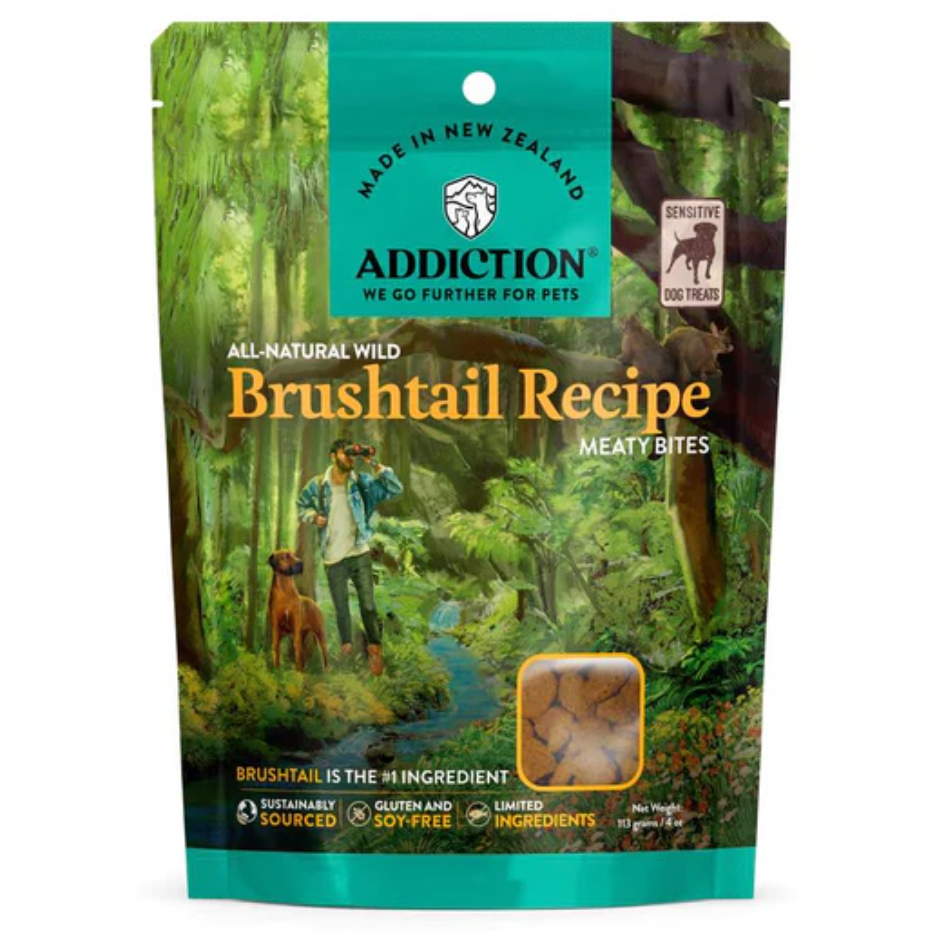 Addiction Meaty Bites Venison - New Zealand Venison All Life Stages 113g