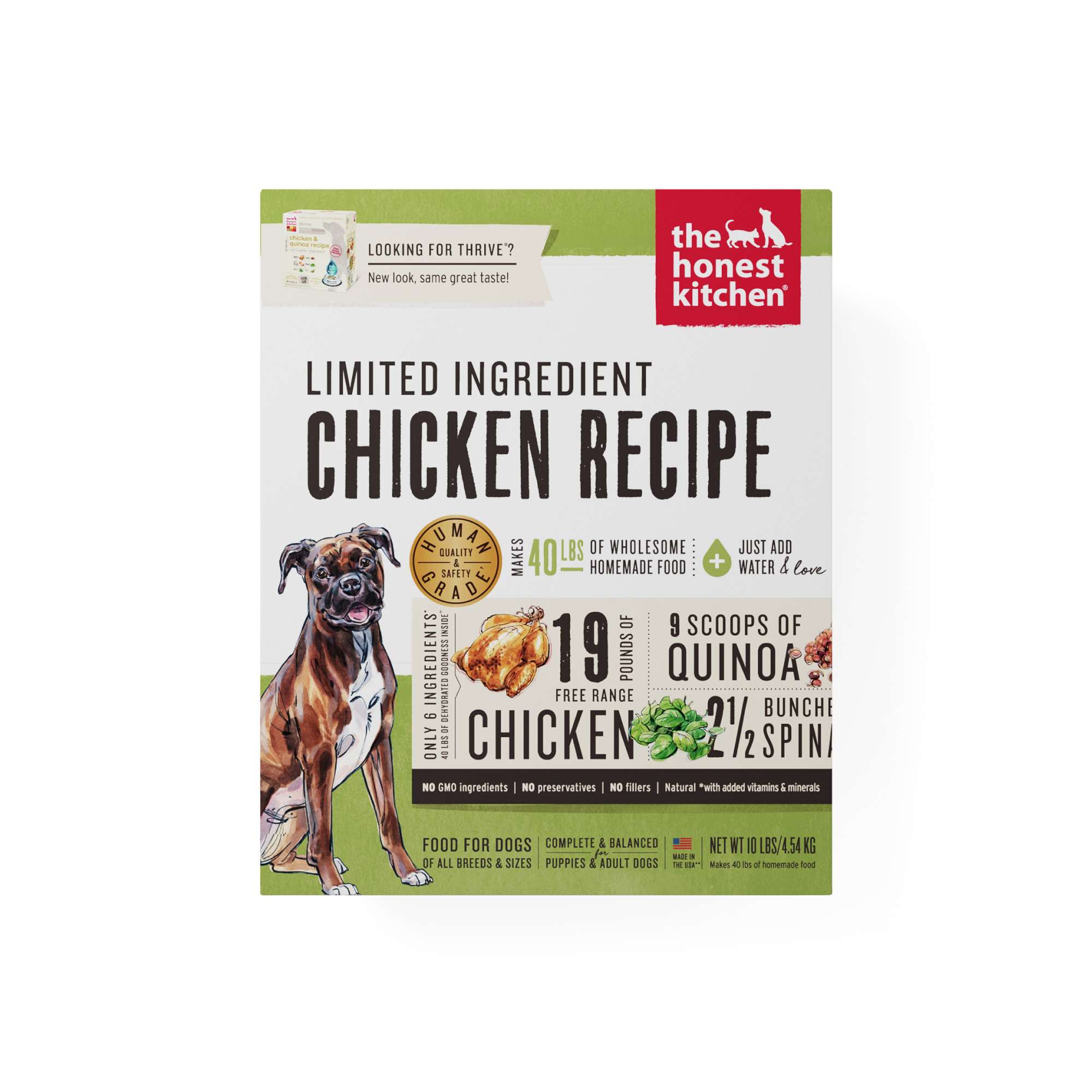 The Honest Kitchen Dog 10lbs Dehydrated Chicken Limited Ingredient Dry Dog Food