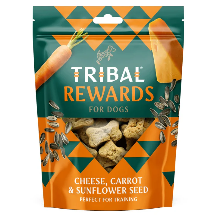 Tribal Rewards Cheese, Carrot & Sunflower Seeds 125g Dog Treats