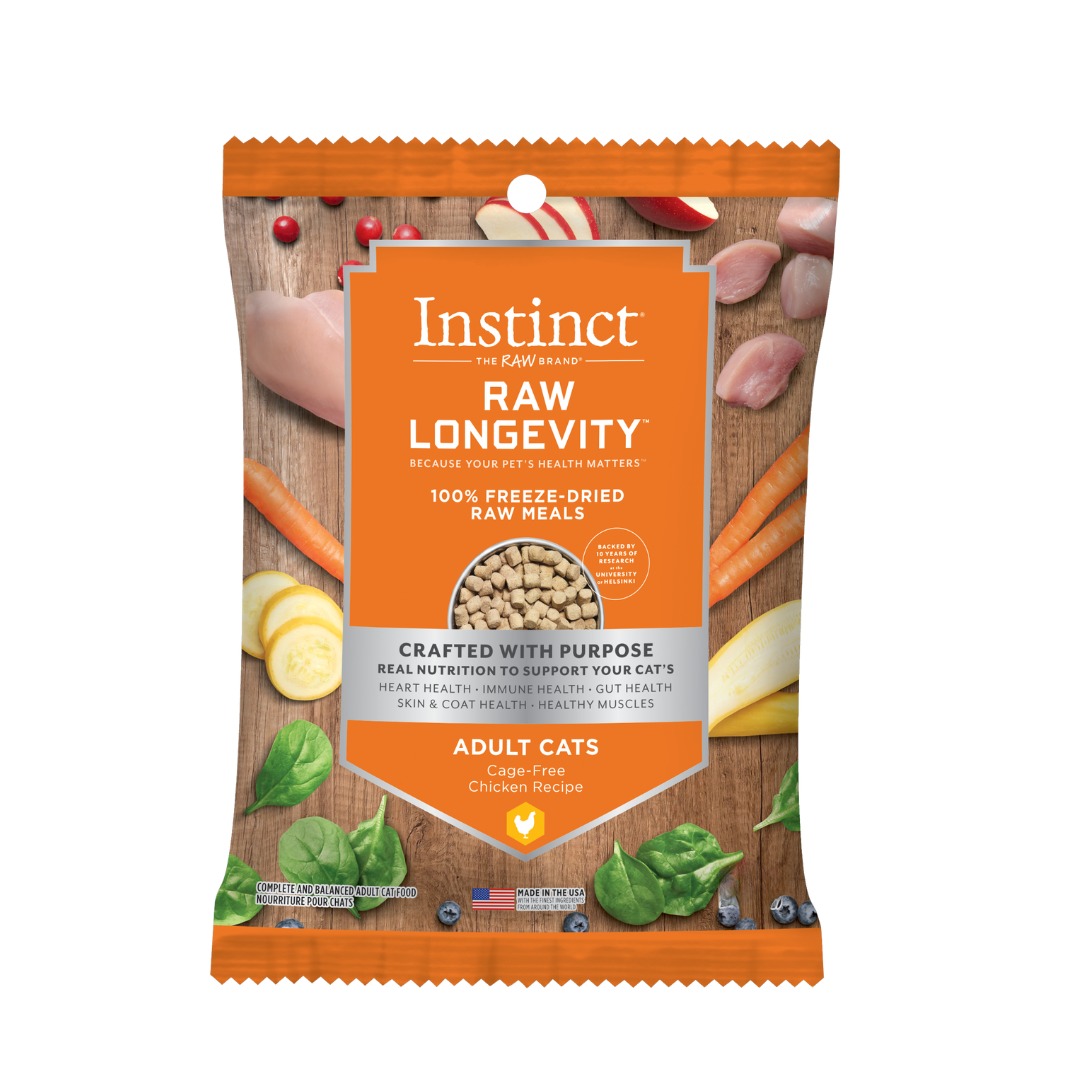 Instinct Cat Raw Longevity 100% Freeze Dried Raw Meals 14g Cage Free Chicken Dry Cat Food