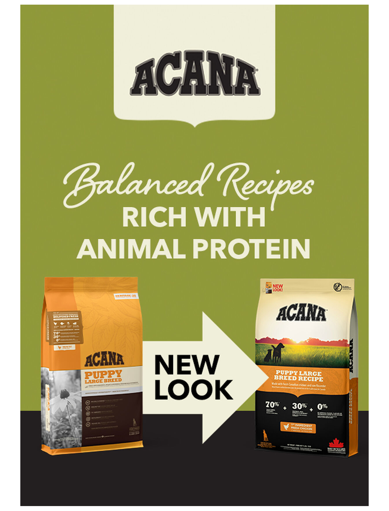 Acana Dog Heritage Freeze dried Coated 11.4kg Puppy Large Breed Dry Dog Food Singapore s Pet Store Perromart SG PerroMart SG