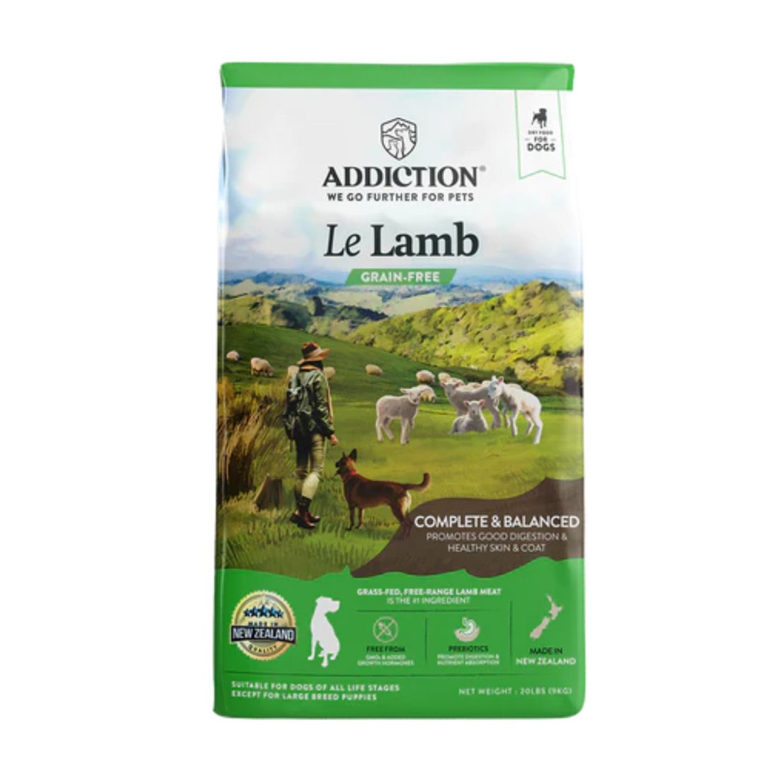 Addiction Dog 9kg Grain Free Le Lamb Dry Dog Food