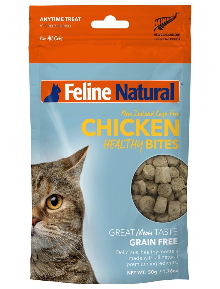 Feline Natural Healthy Bites Chicken Cat Treats 50g