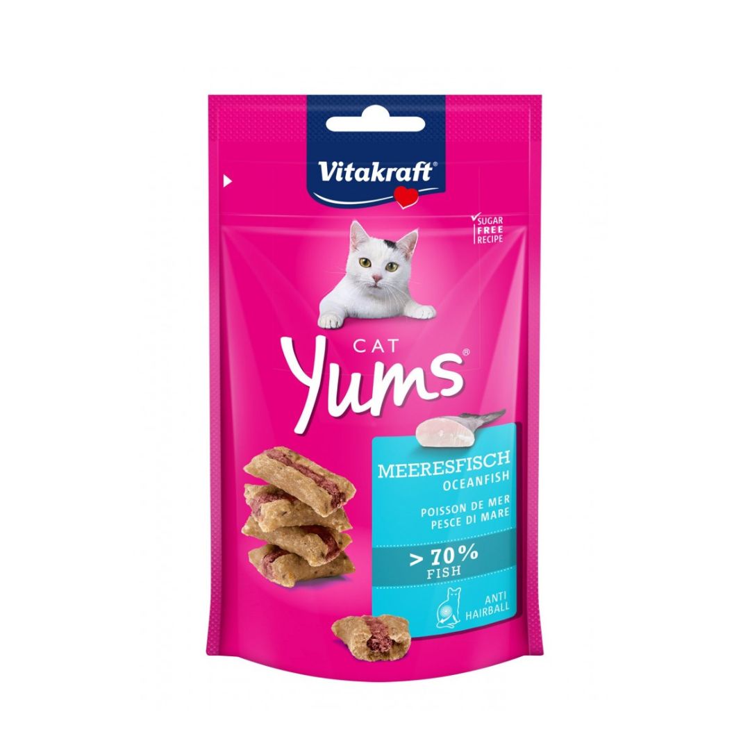 Vitakraft Cat 40g Yums Oceanfish Cat Treats