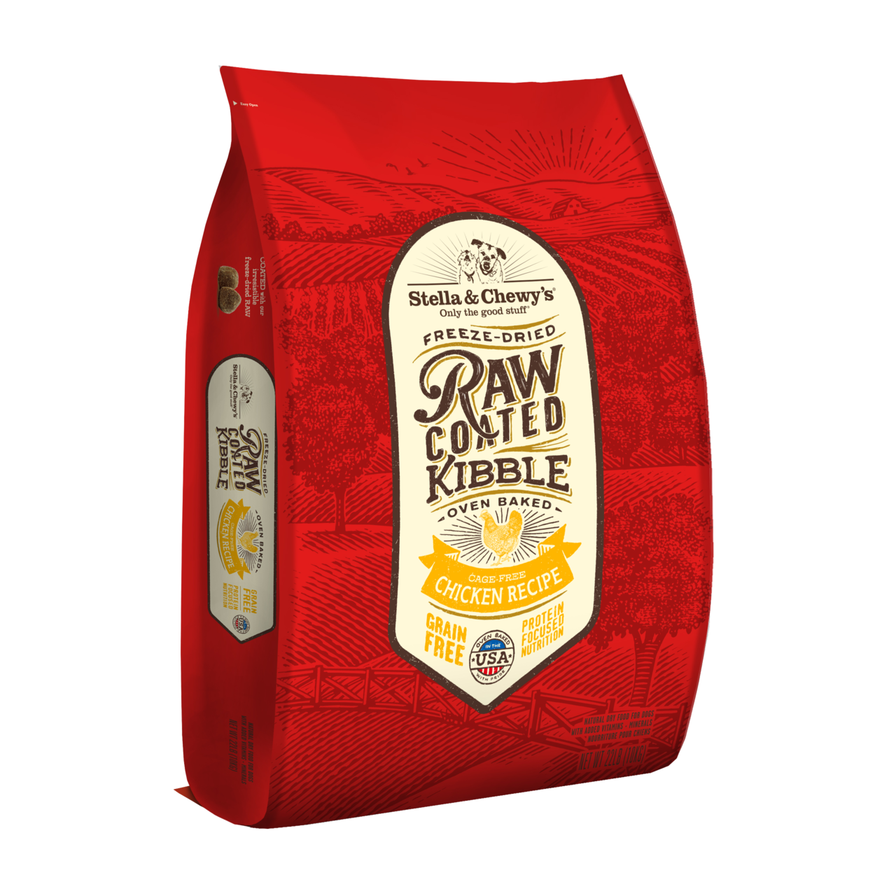 Stella & Chewy's Dog 10kg (22lbs) Freeze Dried Raw Coated Kibble (chicken) Dry Dog Food