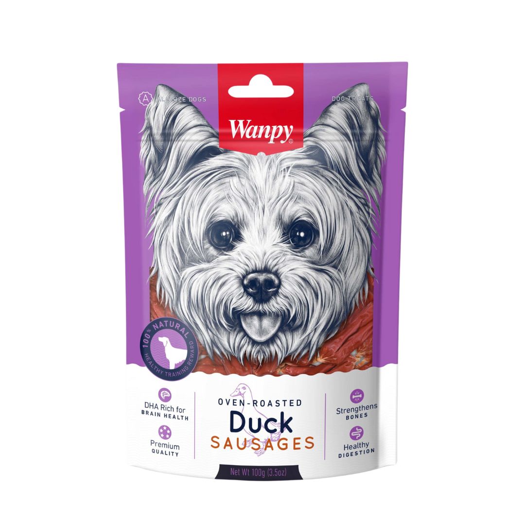 Wanpy Dog 100g Duck Sausages Dog Treat