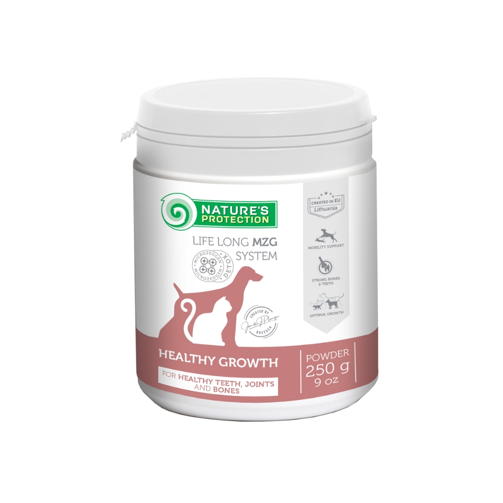 Nature's Protection Healthy Growth Teeth, Joints, & Bones 250g Pet Supplement