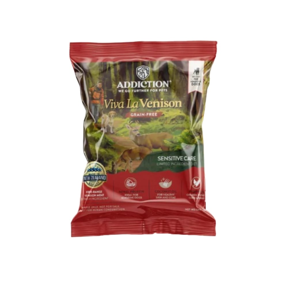 Addiction Dog 60g Grain Free Viva La Venison Dry Dog Food (sample)