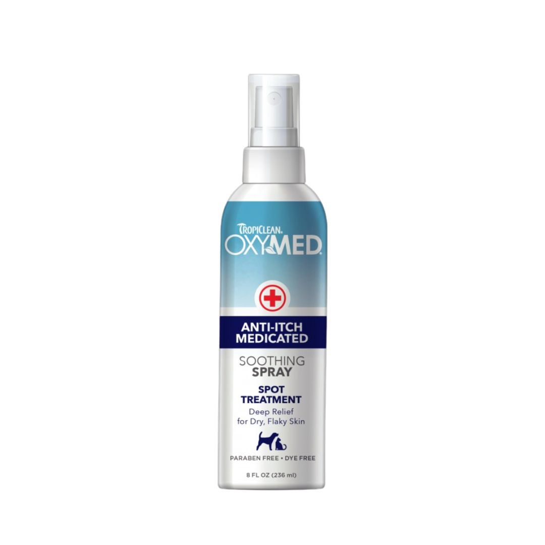 Tropiclean Oxymed Anti Itch Medicated Soothing Pet Spray 237ml