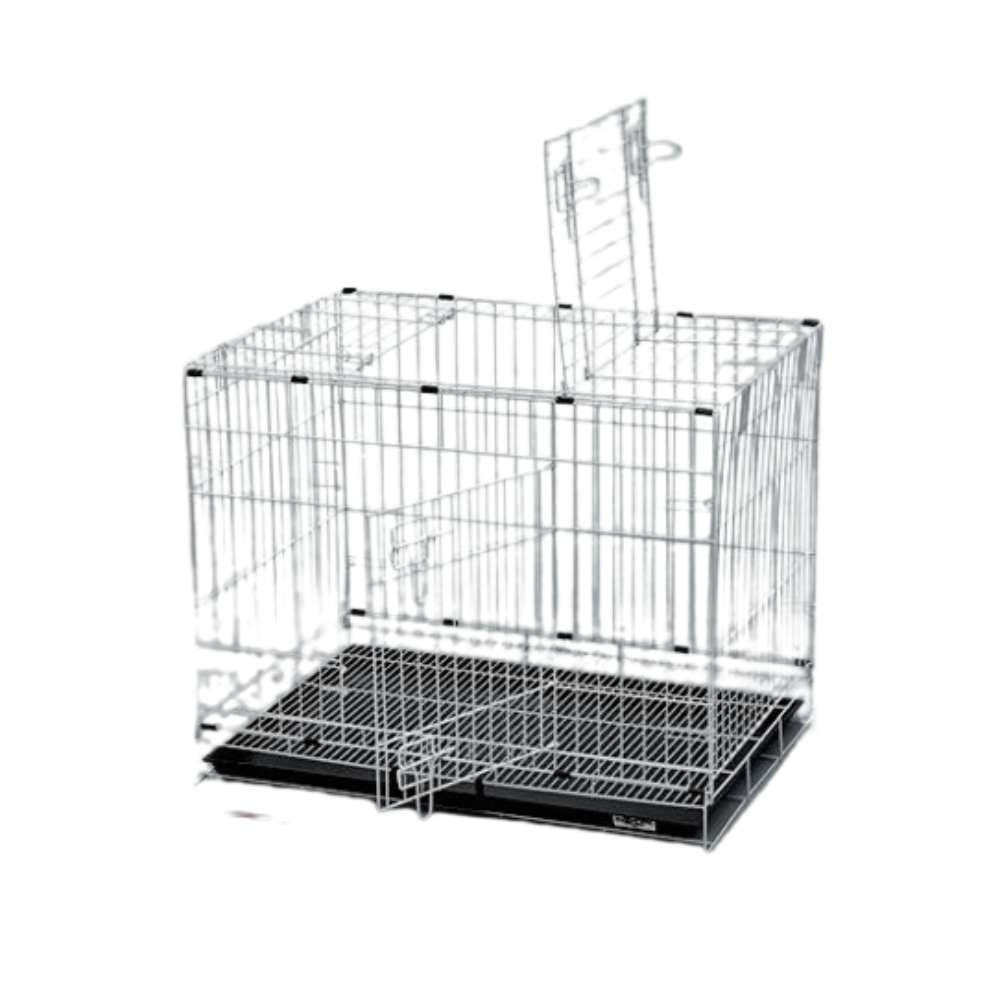 Petzoo D305 Black Dog Cage With Two Doors 76x50x60cm