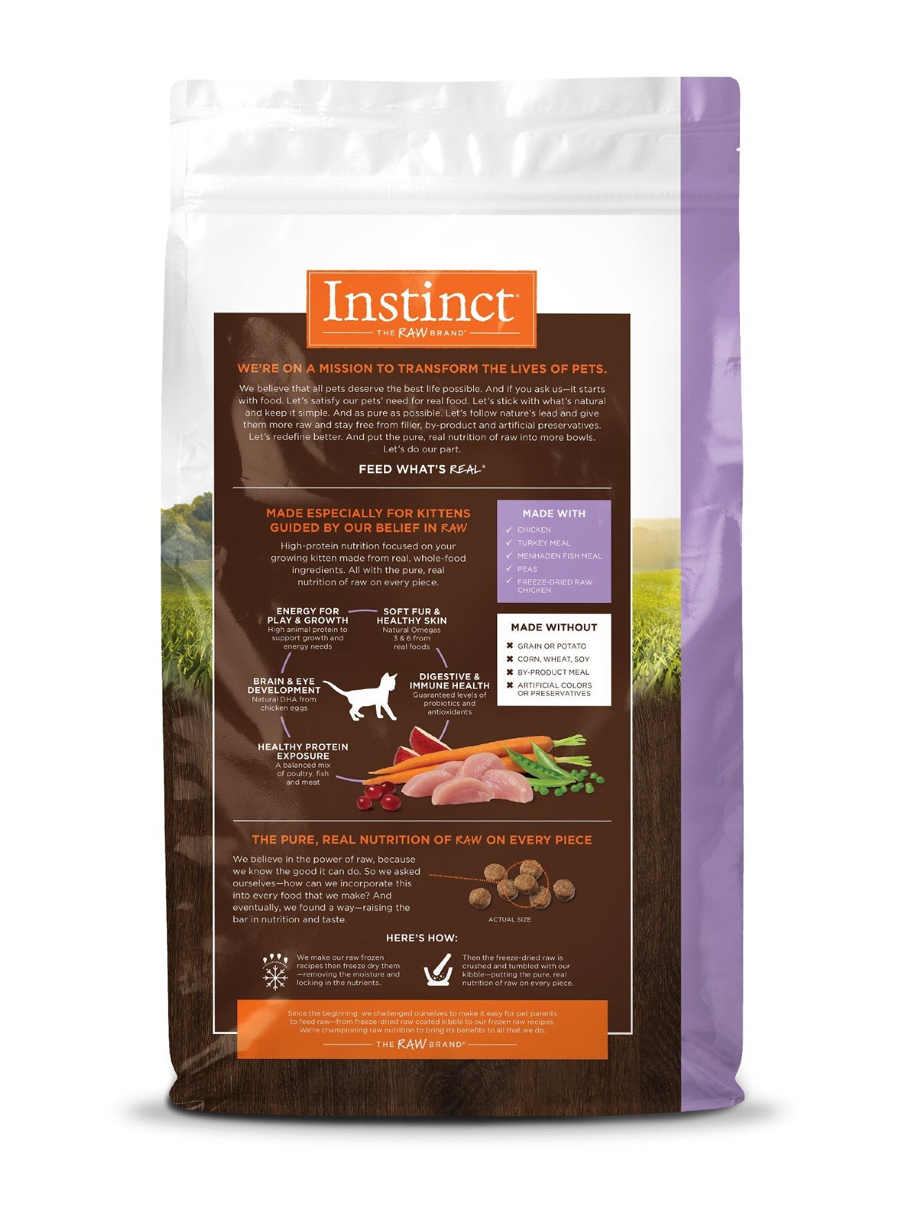 Instinct Cat Original 2kg Kitten Grain Free Recipe With Real