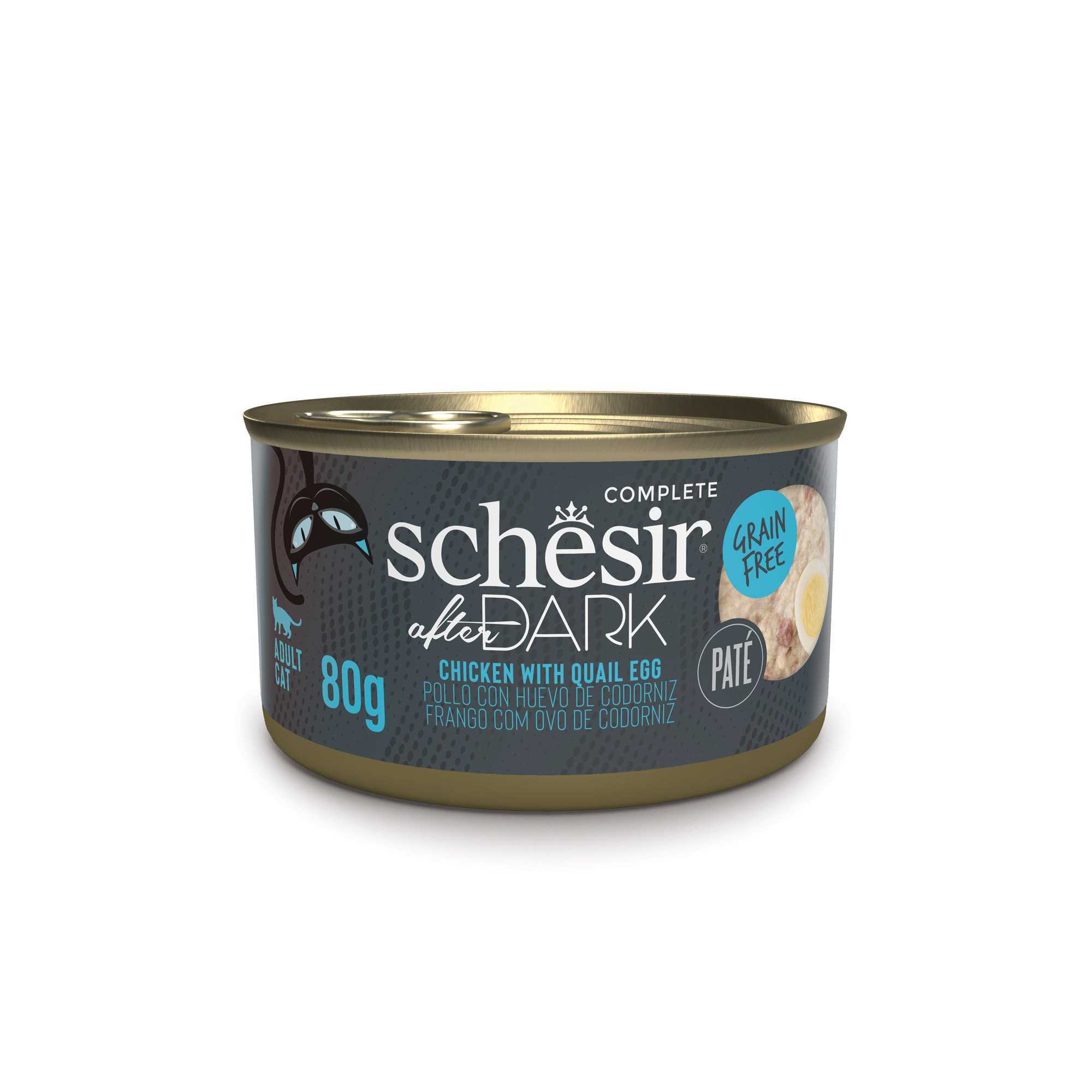 Schesir Cat 80g After Dark Pate Chicken With Quail Egg Wet Cat Food
