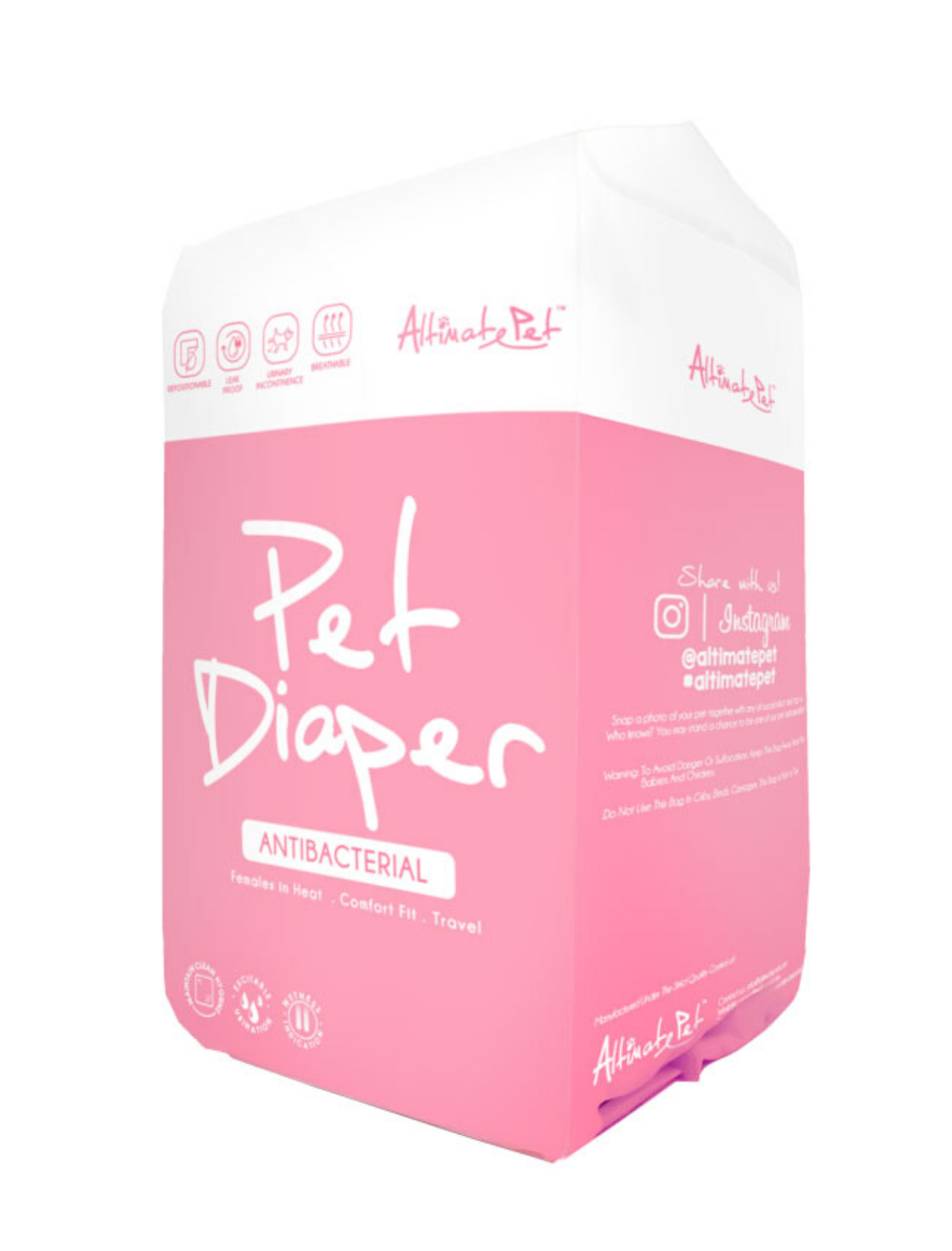 Altimate Pet Antibacterial Disposable Pet Diaper Medium - 13 Pcs