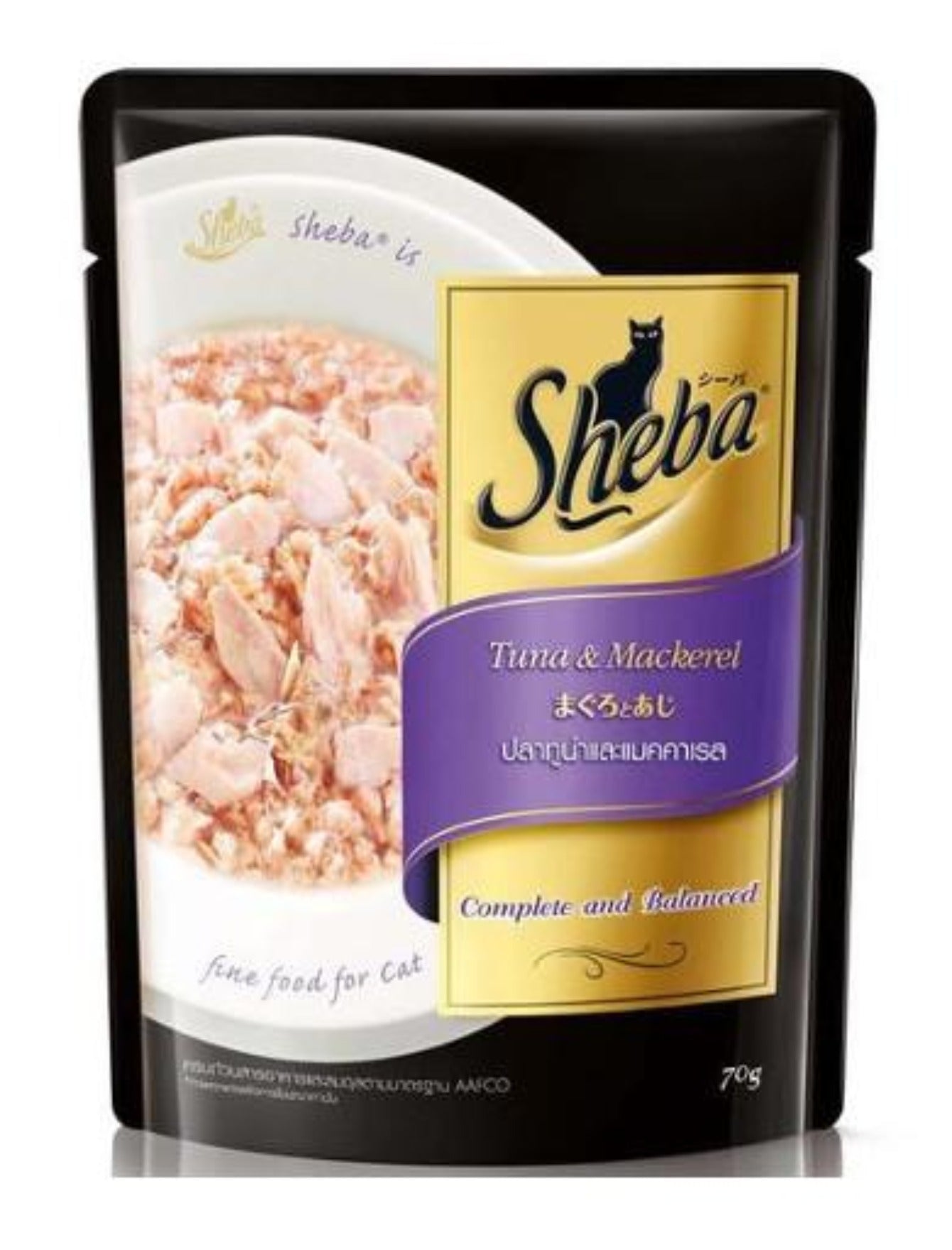 Sheba Tuna And Mackerel Pouch Cat Wet Food 70g