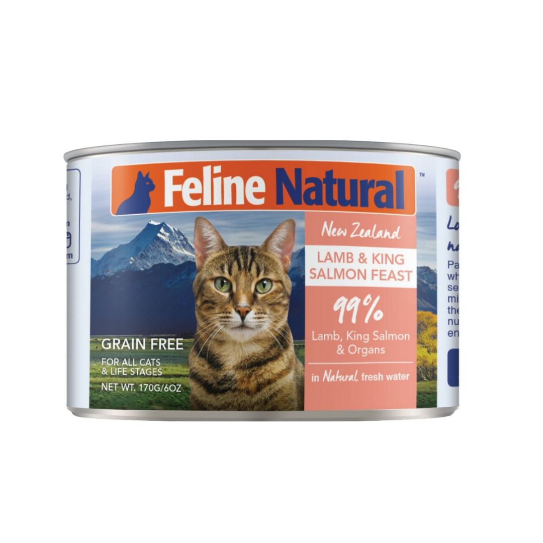 Feline Natural 170g Lamb & King Salmon Feast Wet Cat Food
