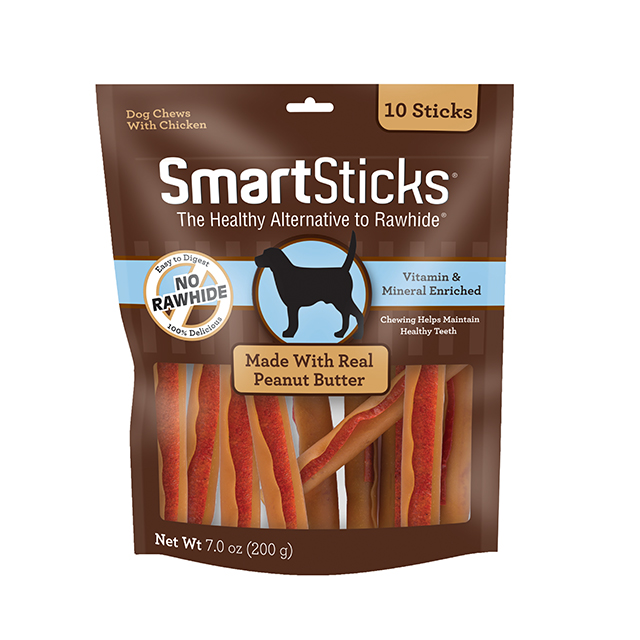 Smartbones Dog 10pcs Smartsticks Peanut Butter Dog Treat