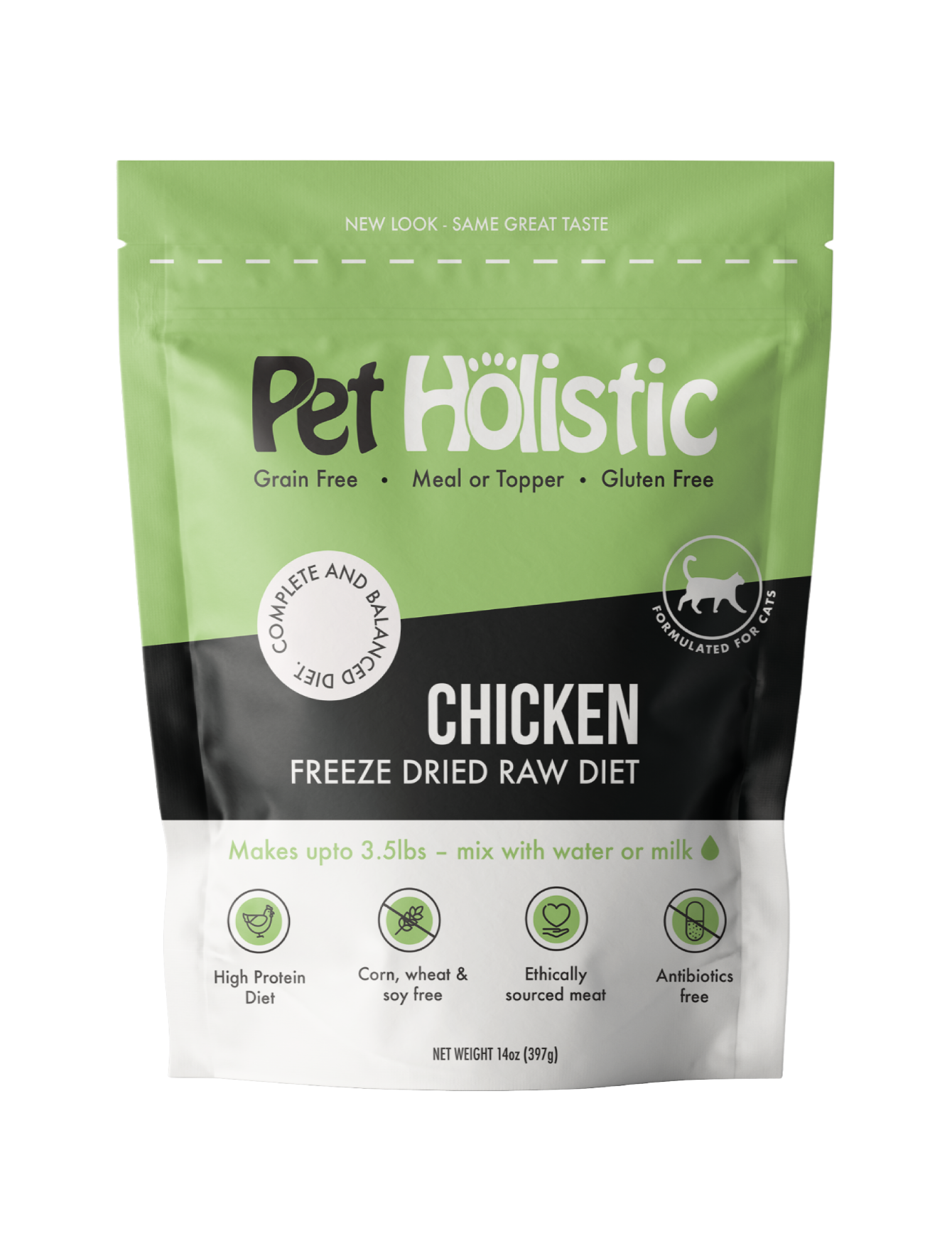 Pet Holistic Freeze Dried Feline Chicken Raw Diet 14oz