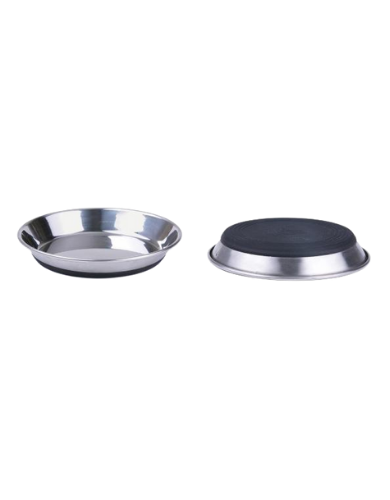 Super Design Stainless Steel Plate With Silicon Bottom For Dogs Random Colors Small