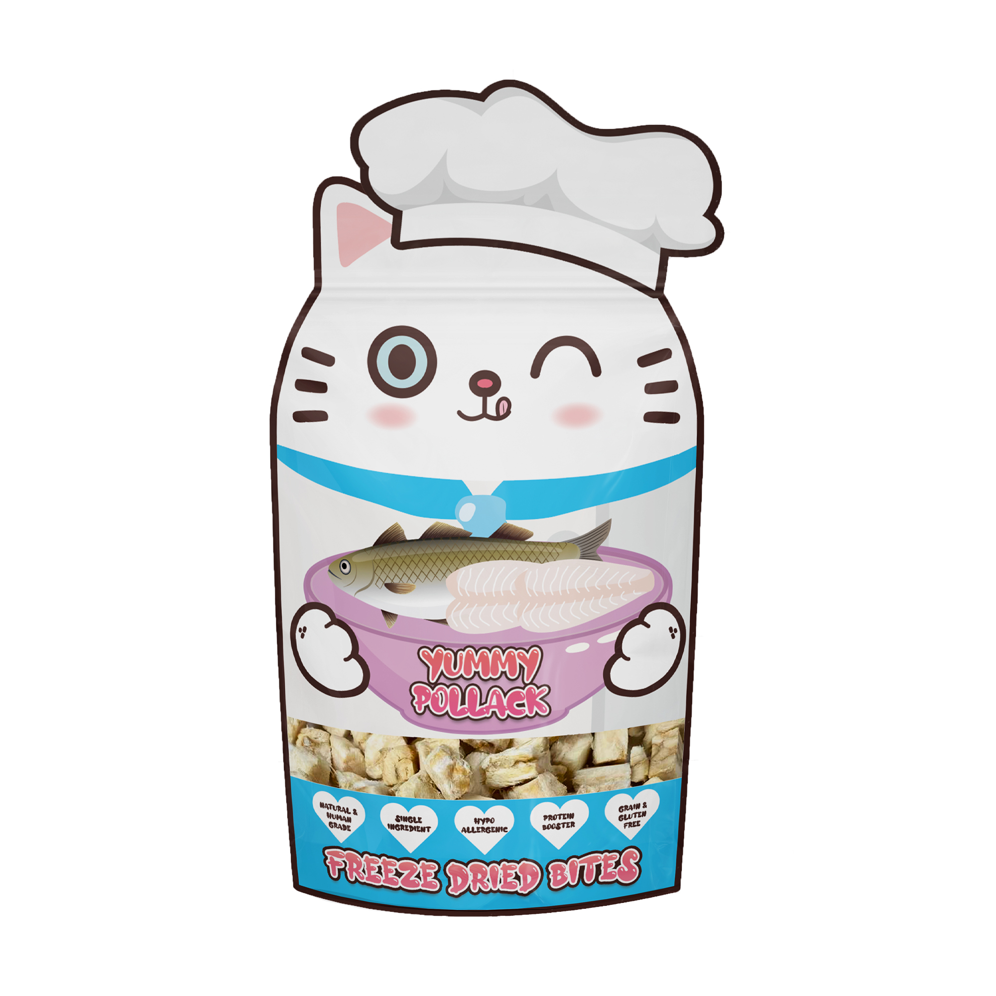 Jollycat Cat 30g Yummy Pollack Freeze Dried Bites Cat Treat