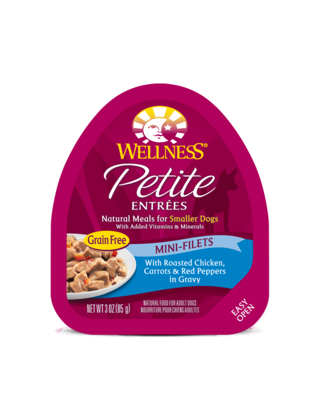 Wellness Petite Entrées Mini-filets With Roasted Chicken Carrots & Red Peppers In Gravy Wet Dog Food 85g
