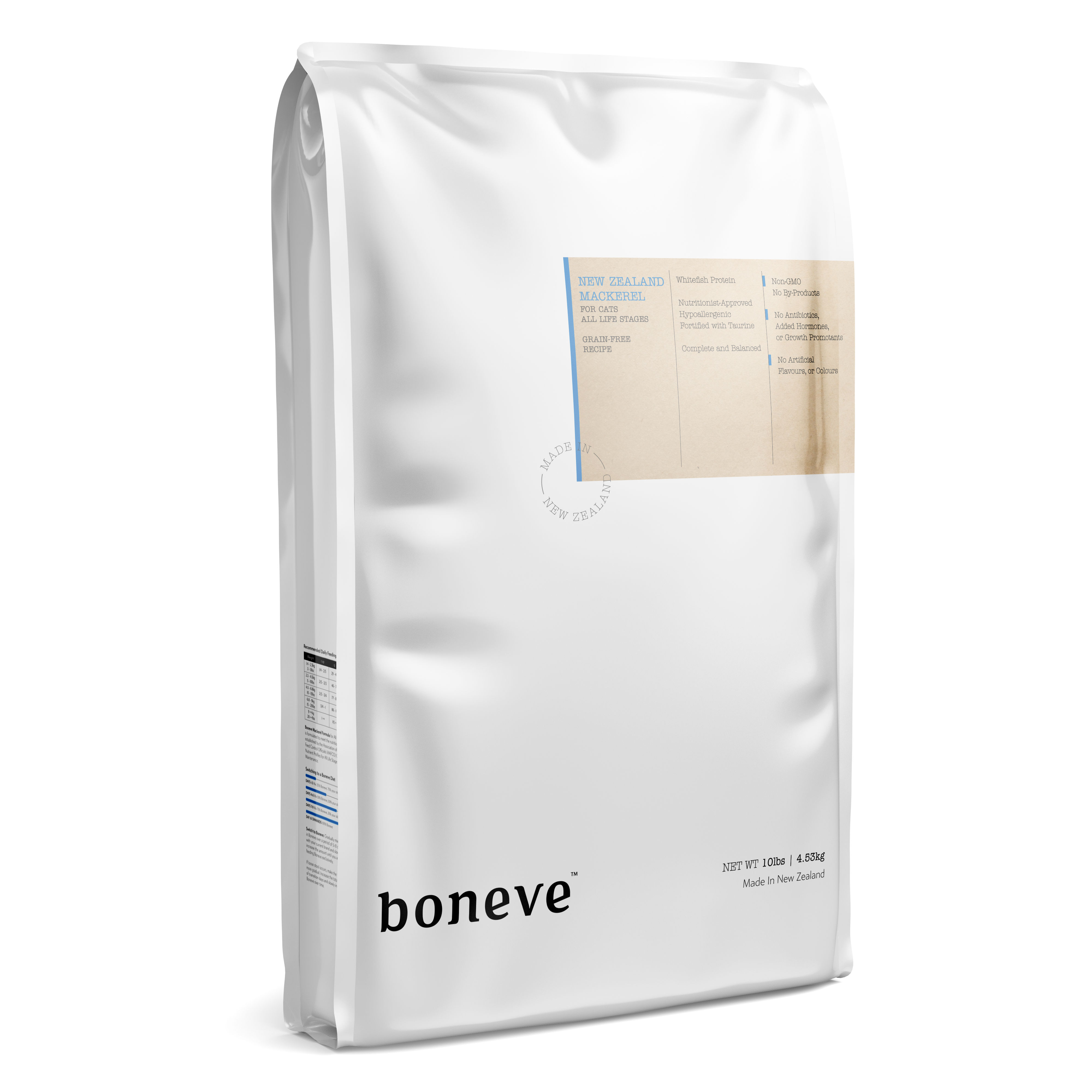 Boneve Earthmade Cat 10lbs (4.53kg) New Zealand Mackerel Grain Free Dry Cat Food