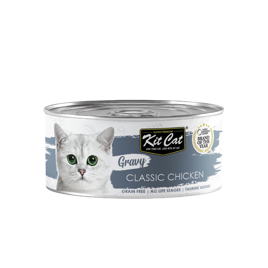 Kit Cat 70g Gravy Canned Classic Chicken Wet Cat Food