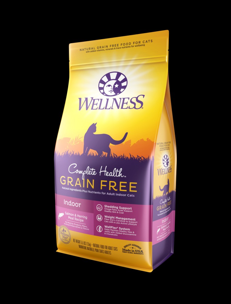 Wellness Cat 2.5kg (5.5lb) Complete Health Grain Free Indoor Salmon & Herring Dry Cat Food