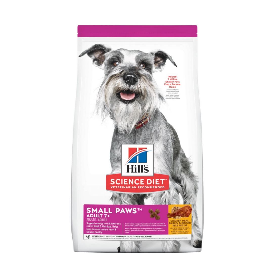 Hill's Science Diet Canine Adult 7+ Small Paws Chicken Meal Barley & Brown Rice Recipe 7kg Dry Dog Food