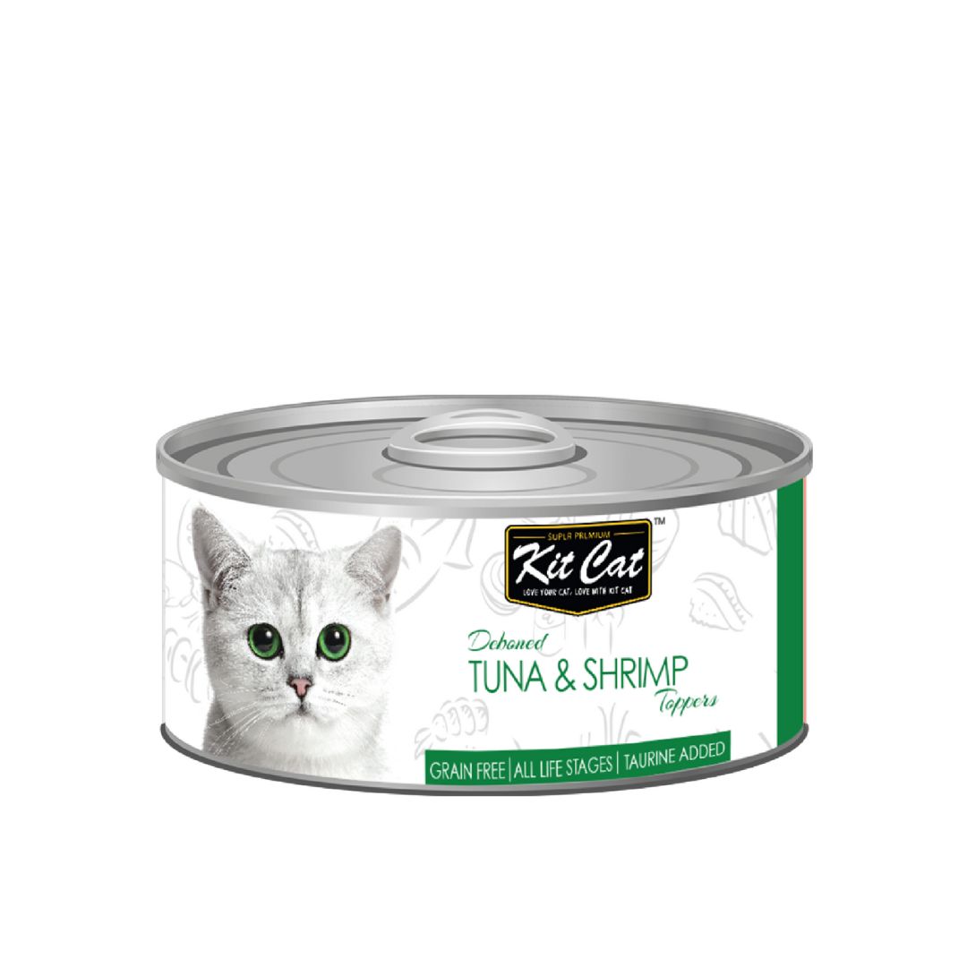 Kit Cat 80g Deboned Toppers Canned Tuna & Shrimp Wet Cat Food