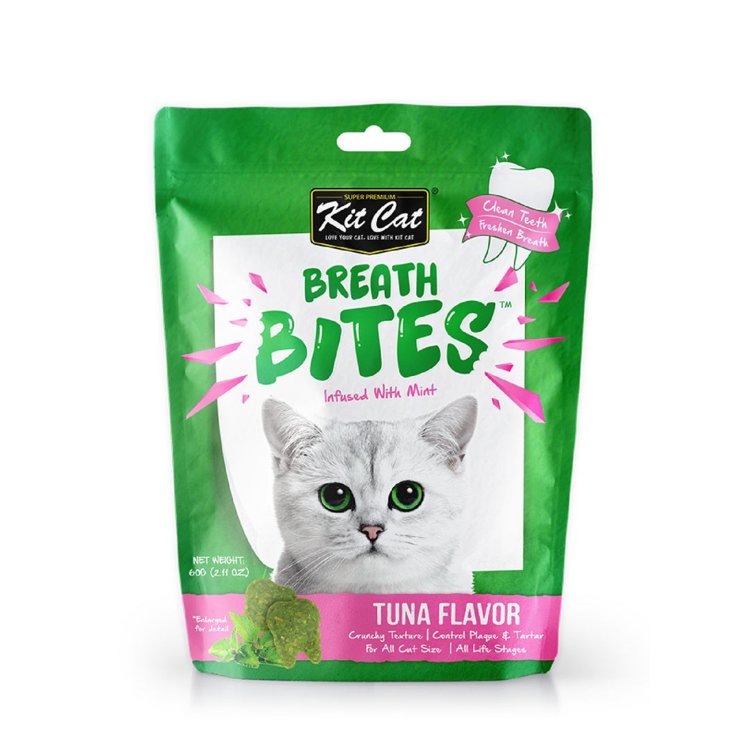 Kit Cat 60g Breath Bites Infused With Mint Tuna Flavor Cat Treat
