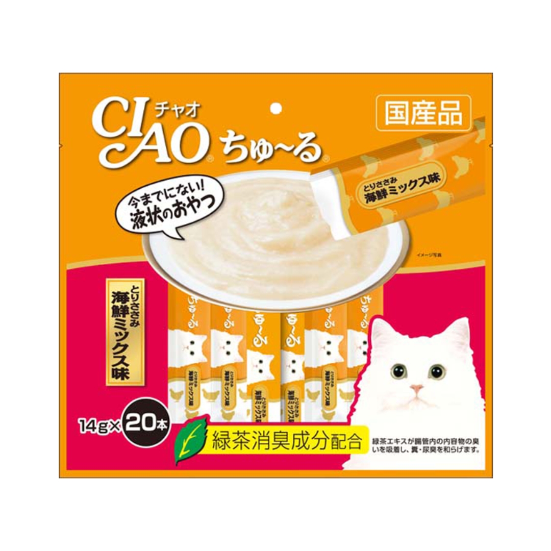 Ciao Churu 14gx20 Chicken Fillet Seafood Mix Cat Treat