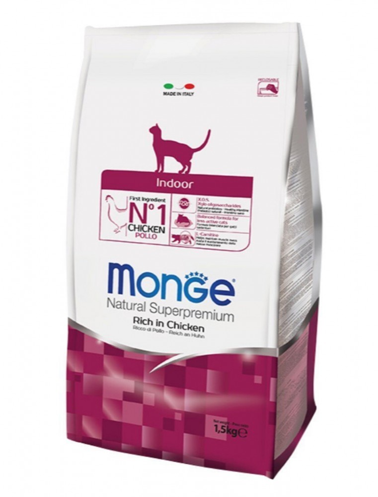 Monge Natural Superpremium Cat Indoor Dry Food 1.5kg