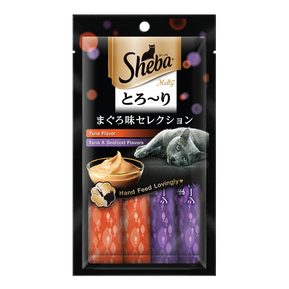 Sheba Cat 12g X 4 Melty Tuna Flavor And Tuna & Seafood Flavor Cat Treats