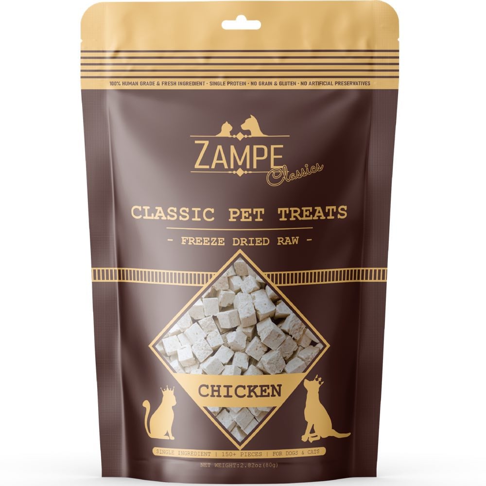 Zampe 80g Freeze Dried Chicken Meat Raw Treats For Dogs & Cats