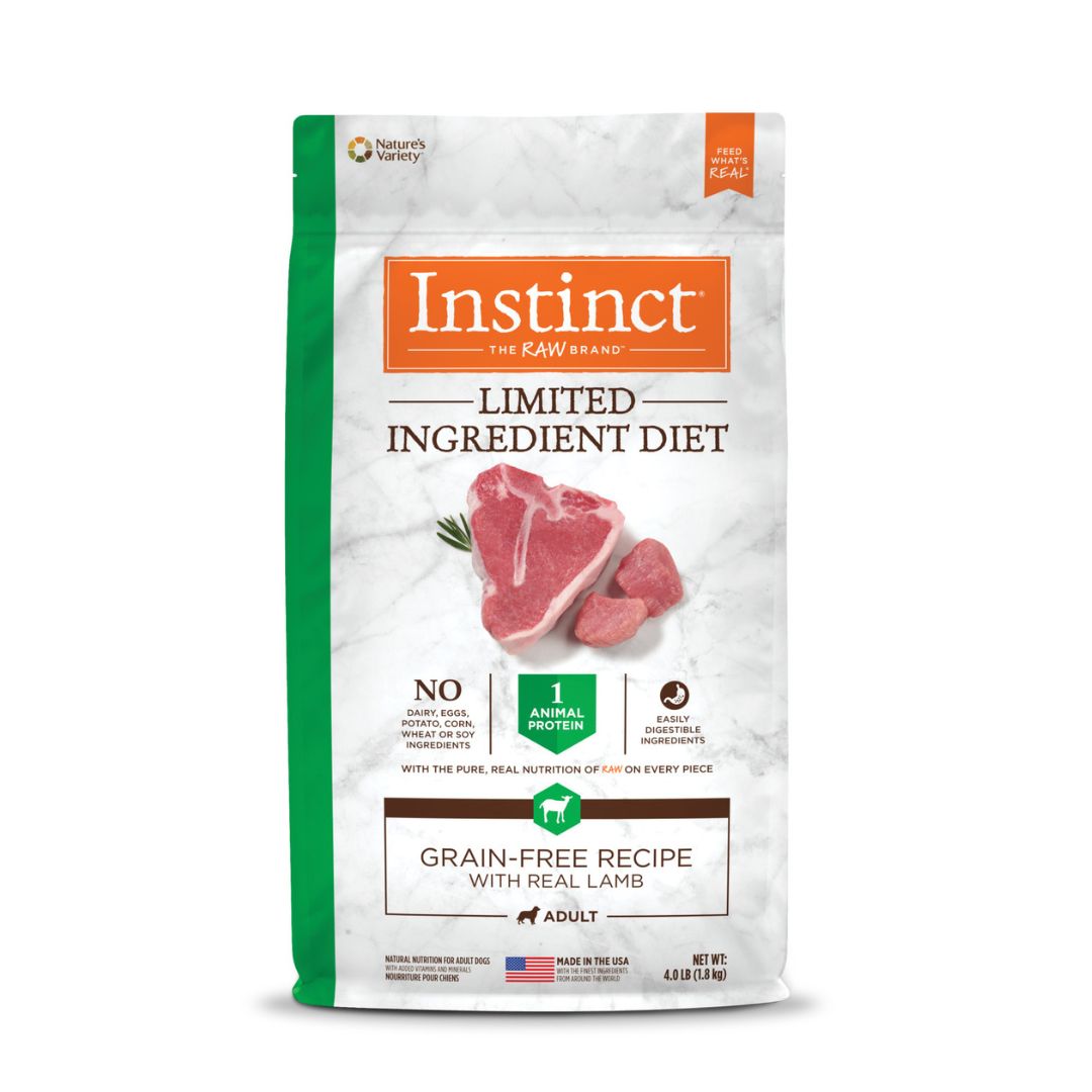 Instinct Dog Limited Ingredient Diet 4lb Grain Free Recipe With Real Lamb Dry Dog Food