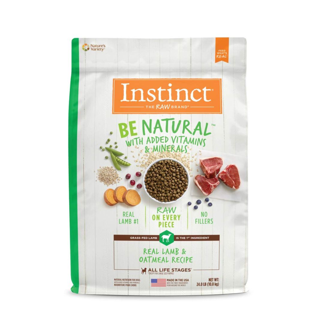Instinct Dog Be Natural 24lb Real Lamb & Oatmeal Recipe Dry Dog Food