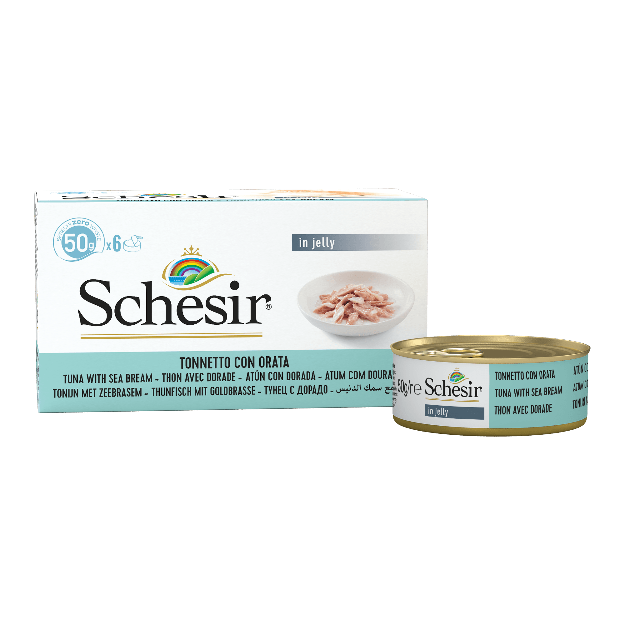 Schesir Cat (6 X 50 G) Multipack Tuna With Seabream Wet Cat Food