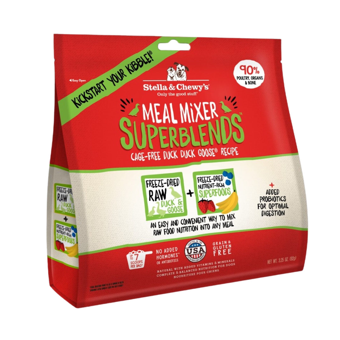 Stella Chewy s Dog Freeze Dried Raw Mixers Topper 473g Duck Duck Goose Dry Dog Food Singapore s Pet Store Perromart SG PerroMart SG